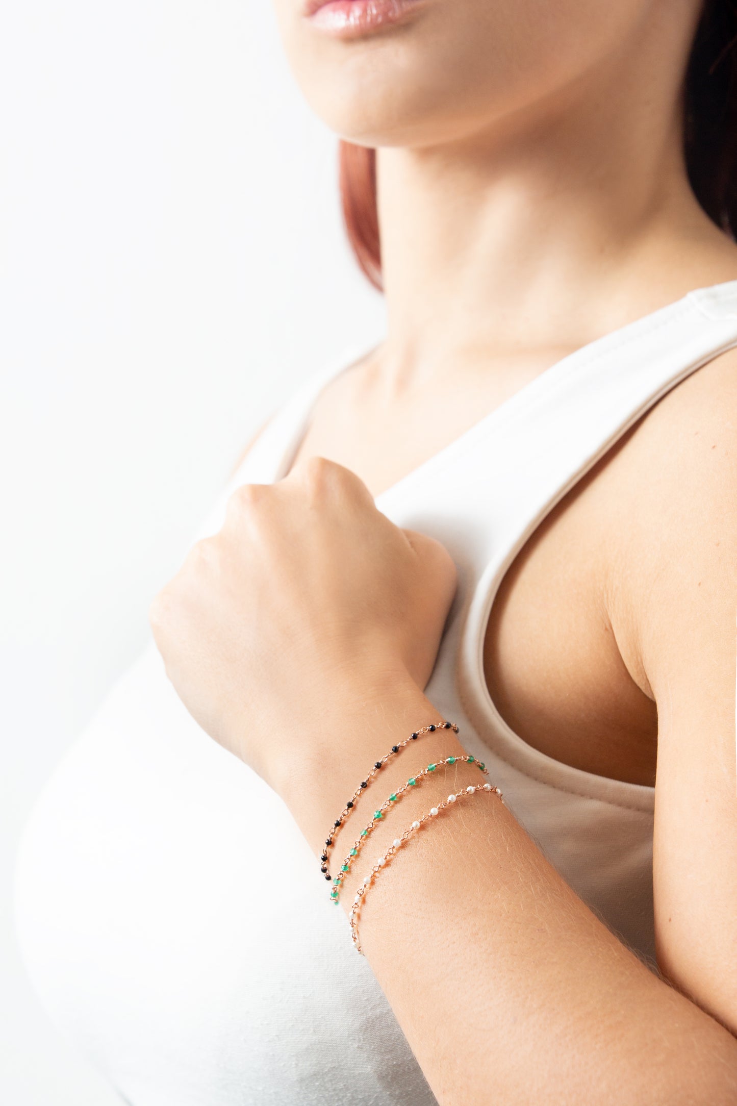 Bracciale rosario - agata verde