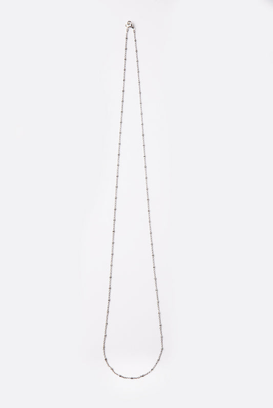 Collana argento puntinata 90 cm