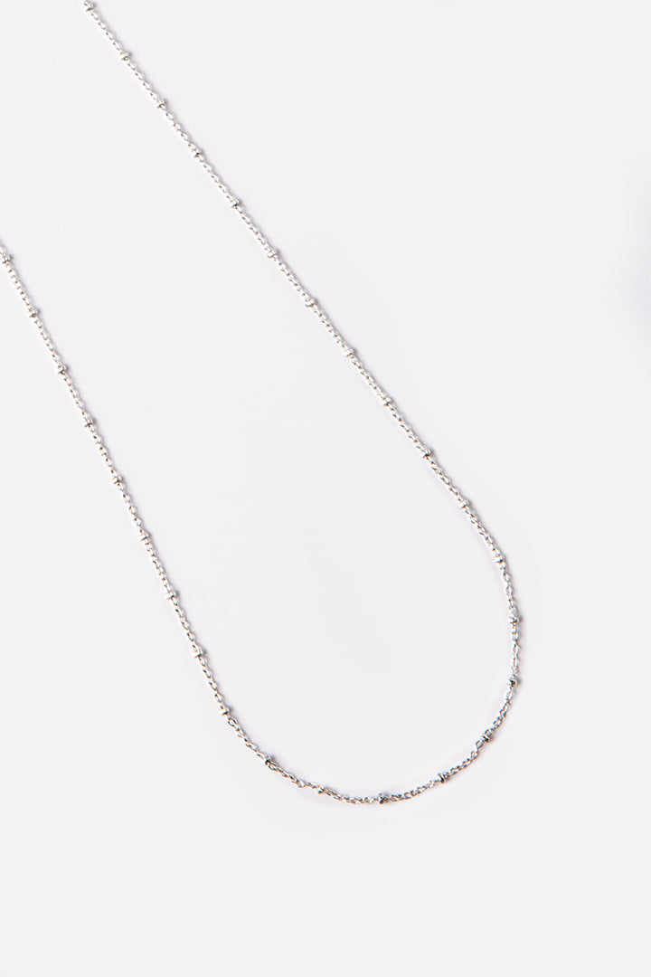 Collana argento puntinata 90 cm