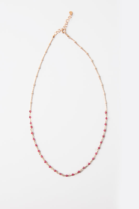 Collana rosario- radice di rubino