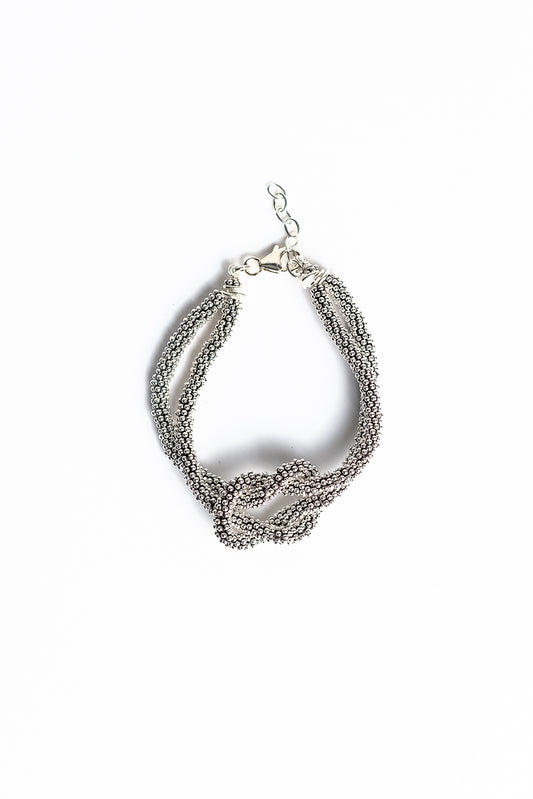 Bracciale nodo doppio e rondelle