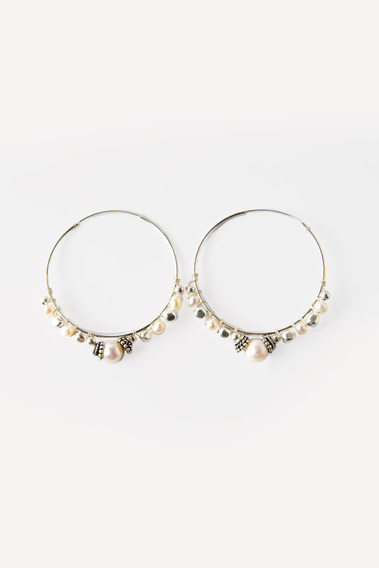 #anelle #argento #silver #perle #orecchino