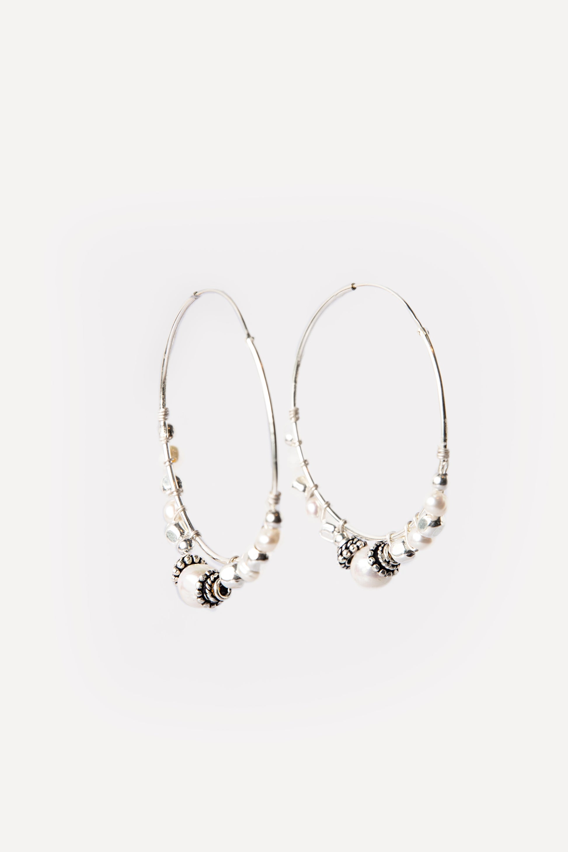 #anelle #argento #silver #perle #orecchino