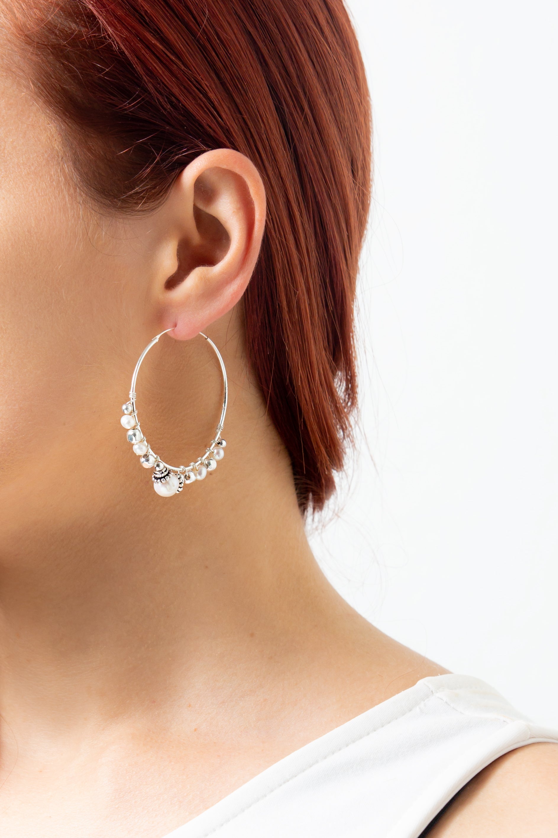 #anelle #argento #silver #perle #orecchino