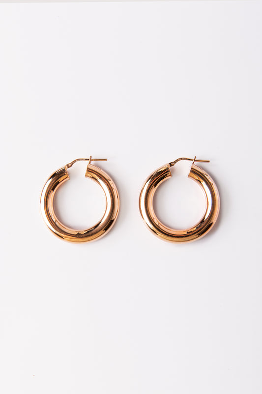 Orecchino a cerchio bombato grande