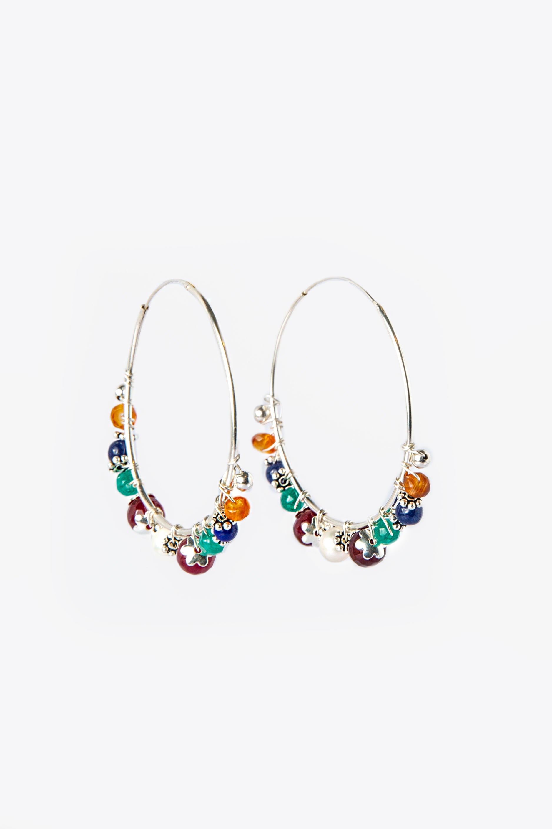 #anelle #argento #silver #pietredure #multicolor #raimbow #orecchino