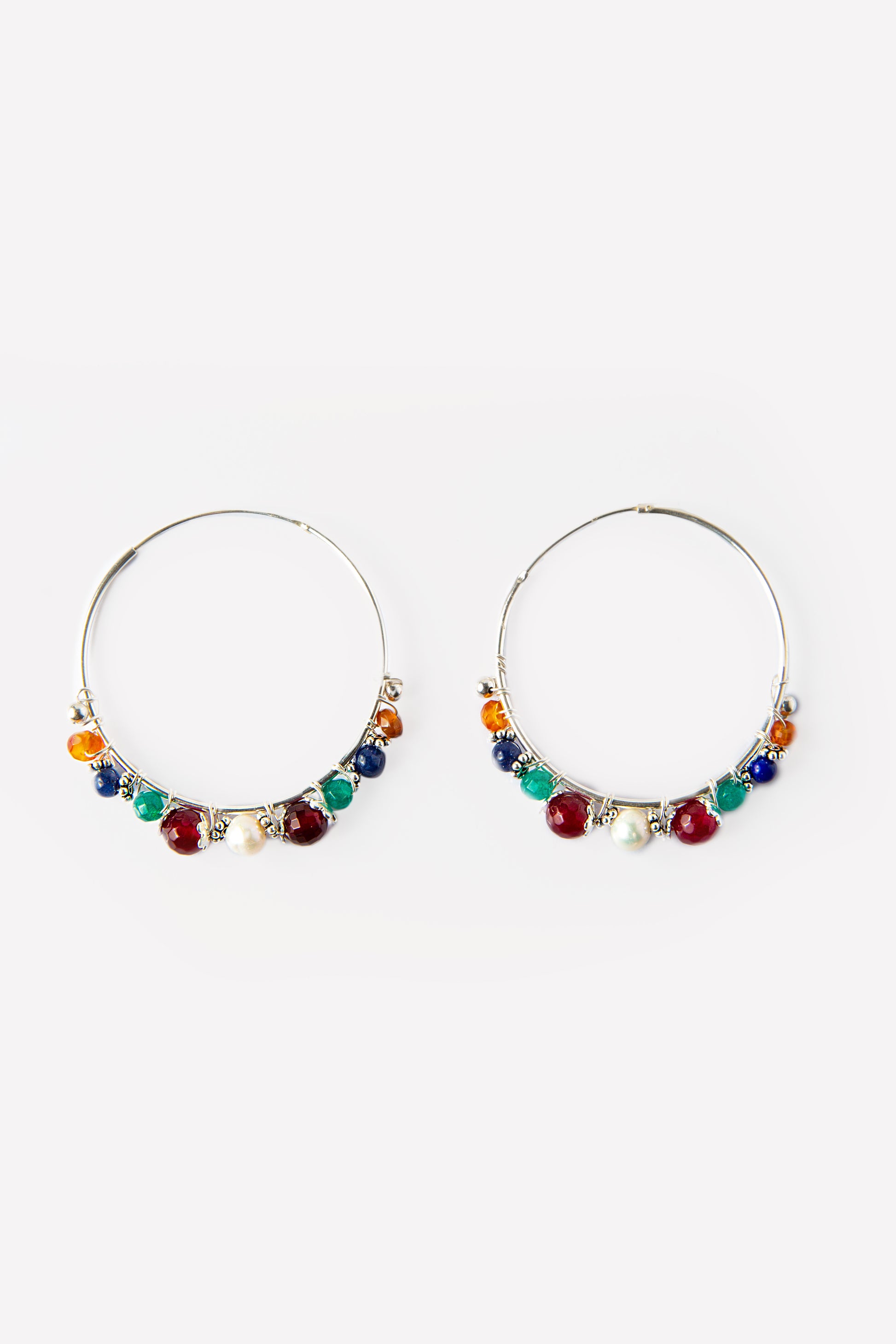 #anelle #argento #silver #pietredure #multicolor #raimbow #orecchino