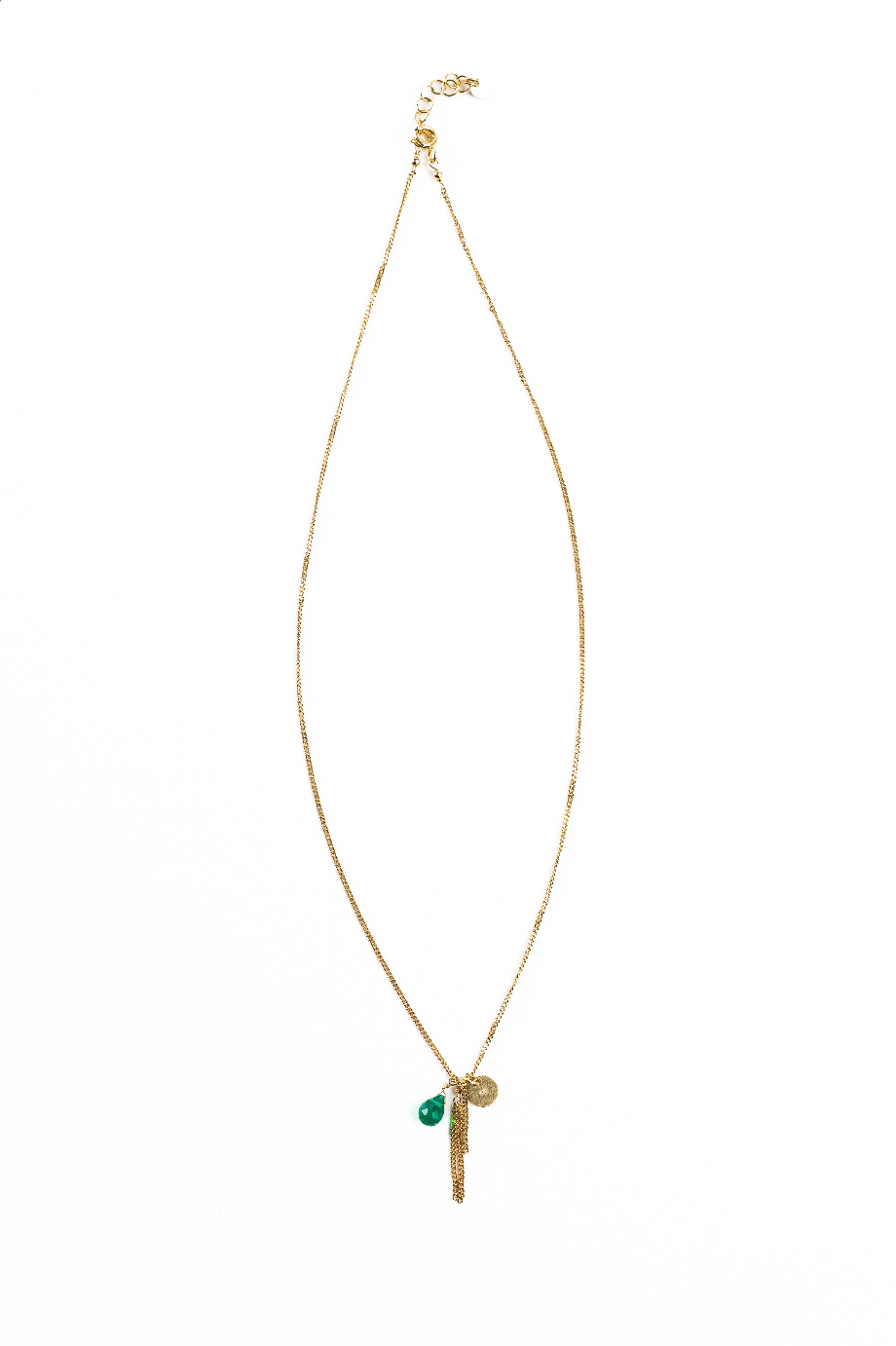 Collana girocollo argento placcato oro con ciondolo in pietra dura