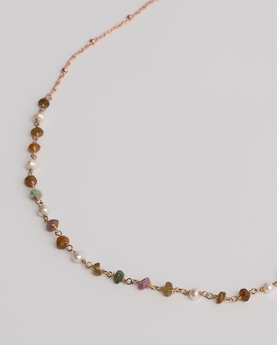 Collana in argento rosario multicolor