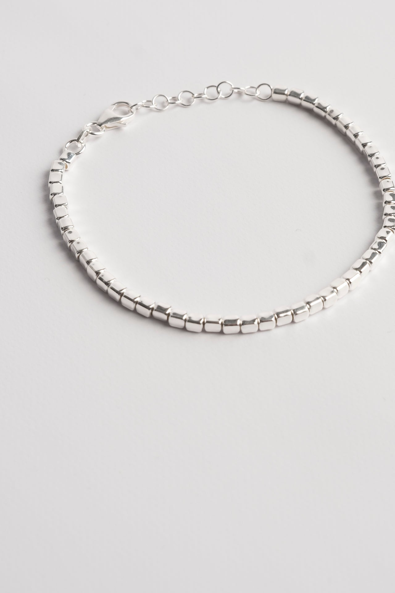Bracciale argento palline battute