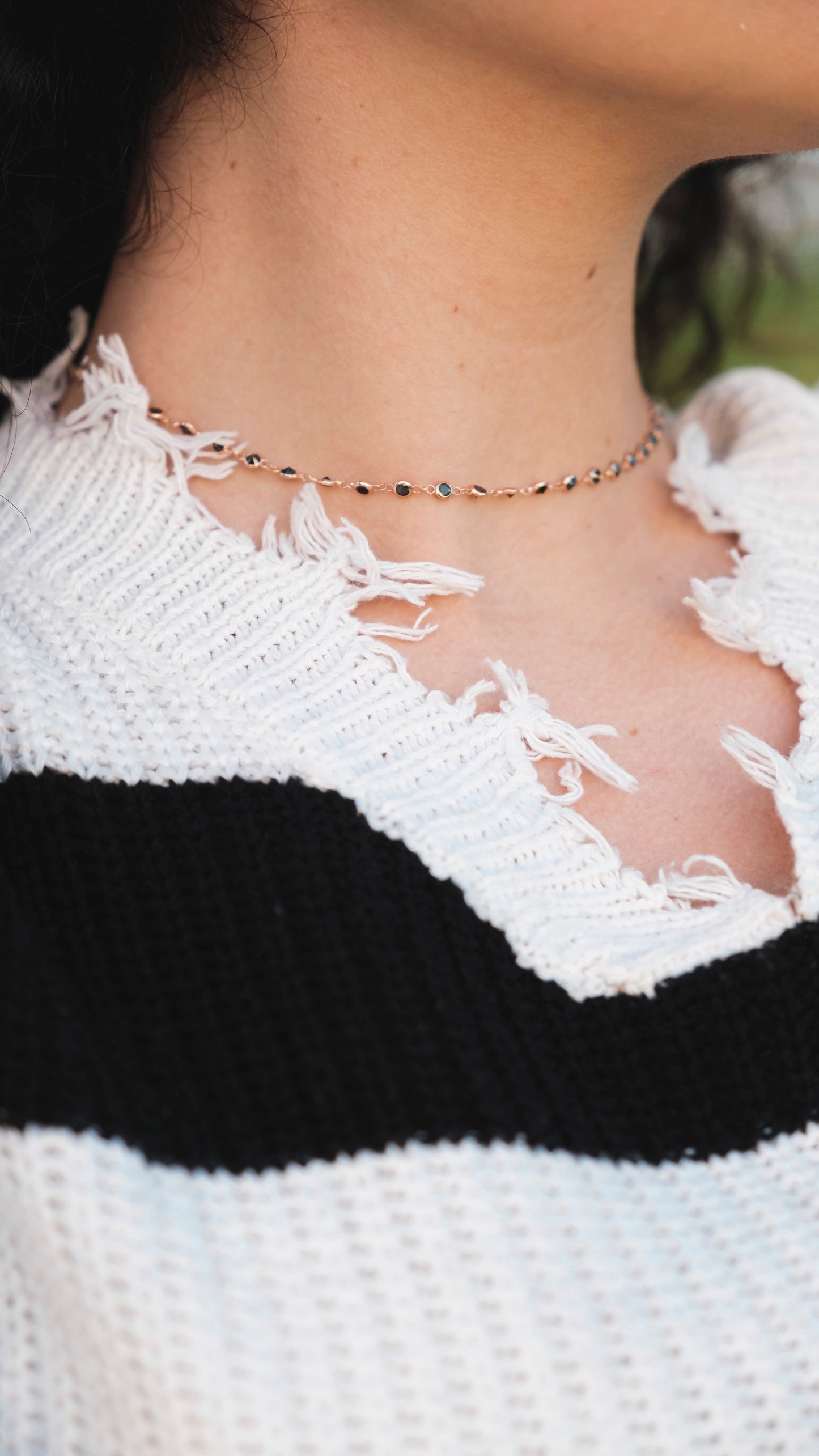 Collana in argento e zirconi