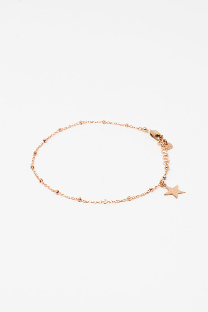 Bracciale argento rosè stella