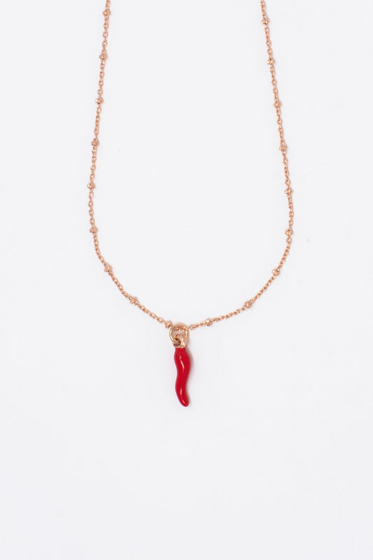 Collana cornetto rosso