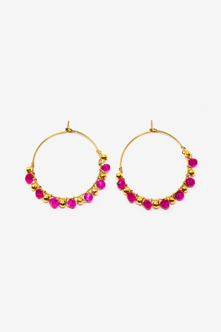 #anelle #bijoux #cristalli #fuxia #orecchino #regalodonna #gioiello #jewelery