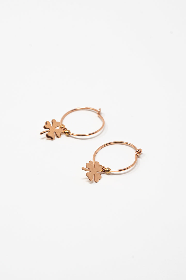 #anelle #argento #rosegold #charmes #ciondolo #quadrifoglio #orecchino