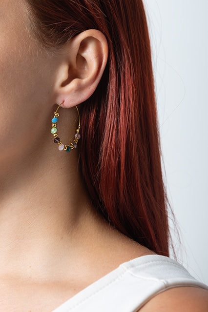 #anelle #bijoux #cristalli #multicolor #raimbow #orecchino 