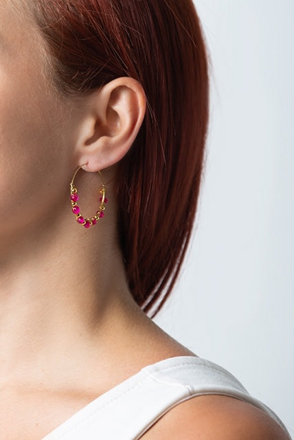 #anelle #bijoux #cristalli #fuxia #orecchino #regalodonna #gioiello #jewelery