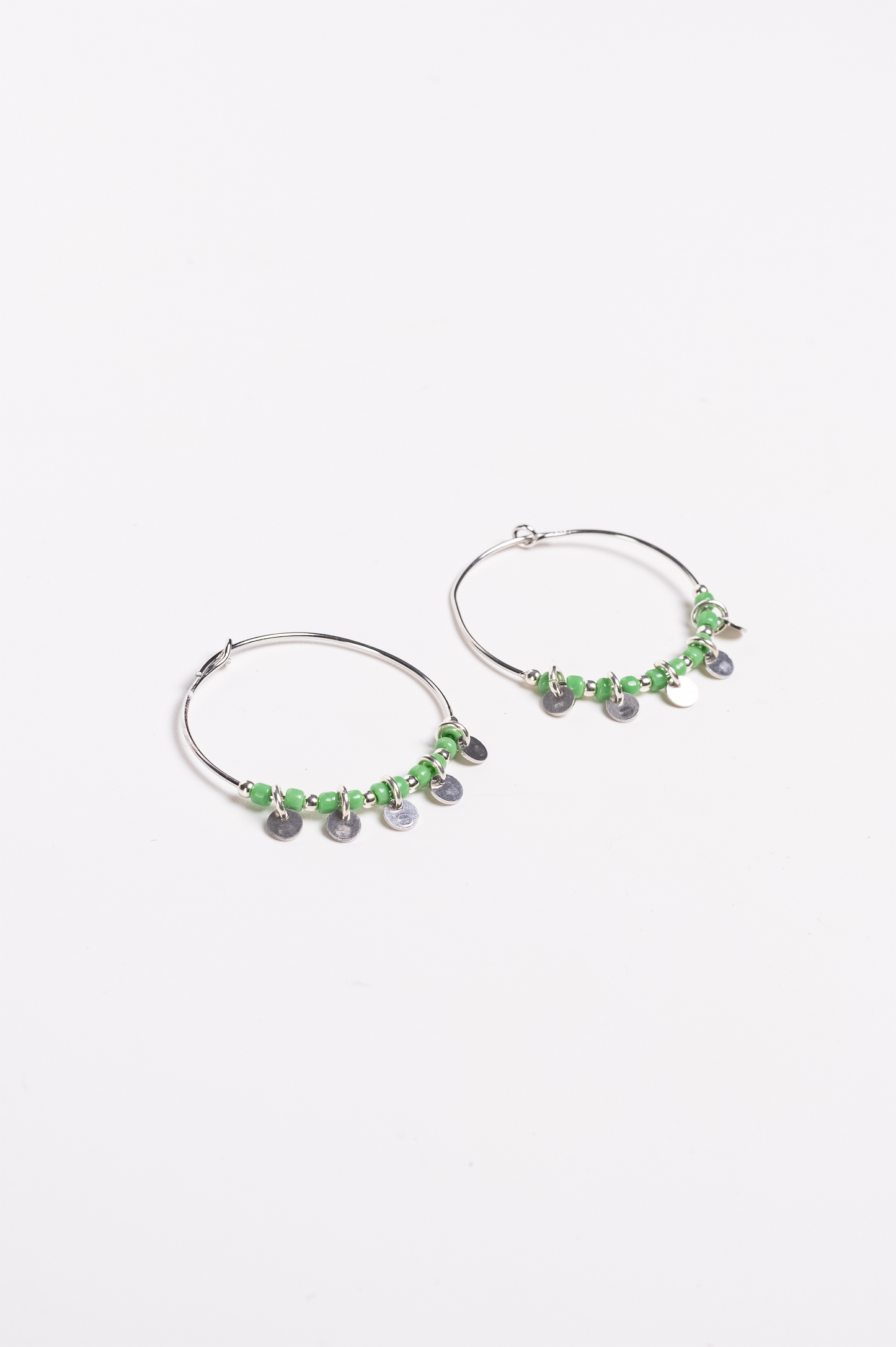 Cerchio argento e pietra dura verde