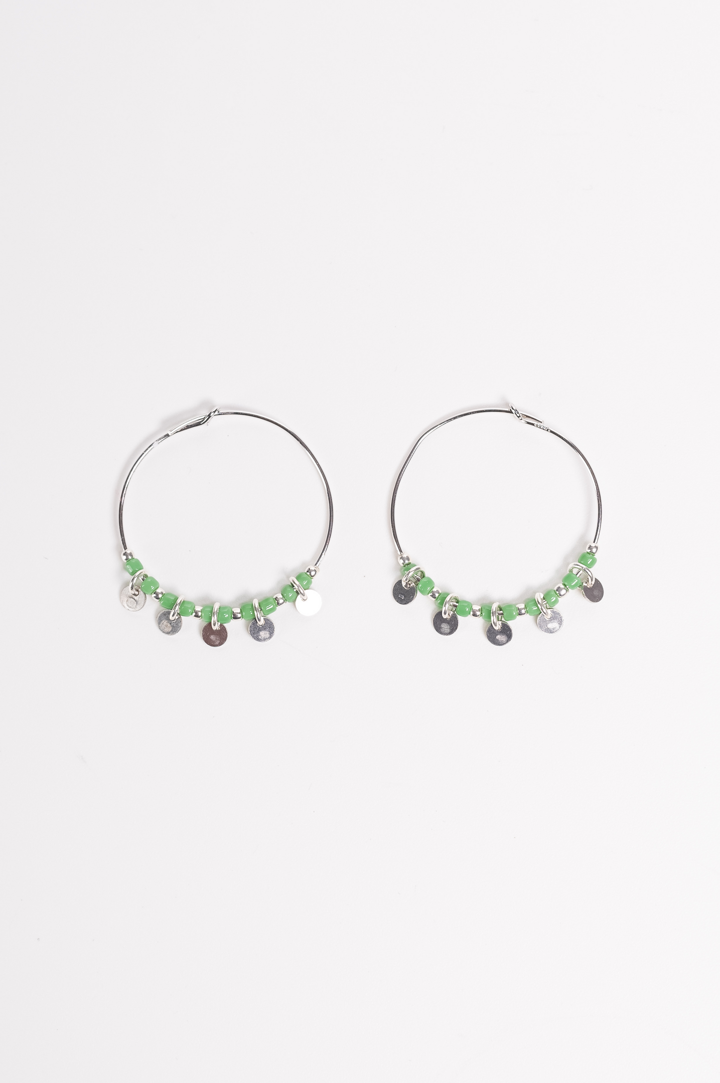 Cerchio argento e pietra dura verde